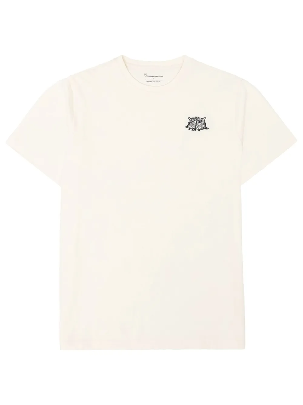 Knowledge Cotton Apparel Chest Embroidery T-shirt, , L- T-Shirts & Poloer