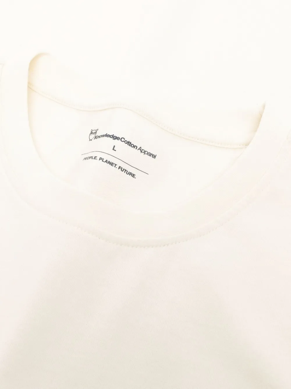Knowledge Cotton Apparel Chest Embroidery T-shirt, , L- T-Shirts & Poloer
