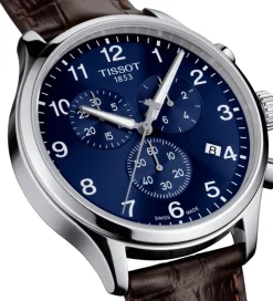 Chrono Xl T116.617.16.047.00 Herreur, Brown/Blå, 45 mm Ure