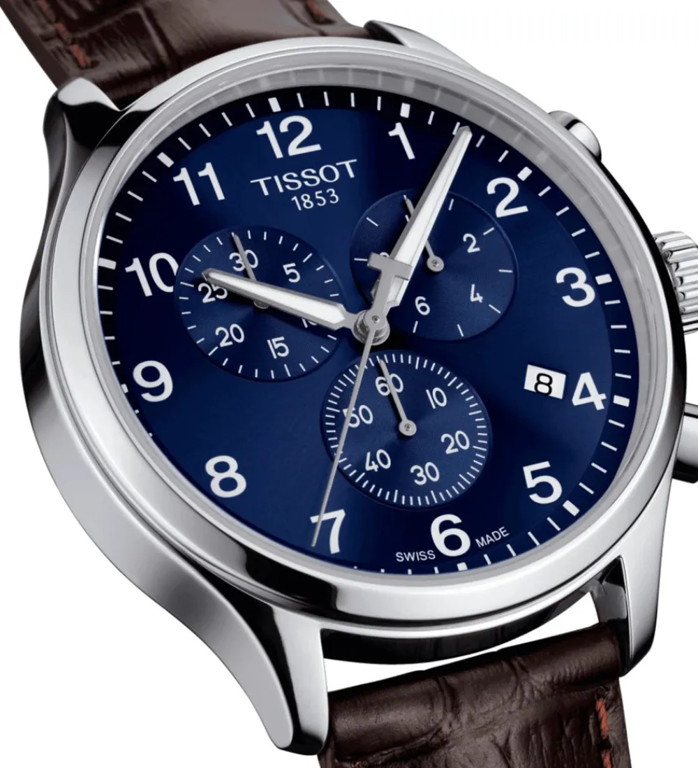 Chrono Xl T116.617.16.047.00 Herreur, Brown/Blå, 45 mm Ure