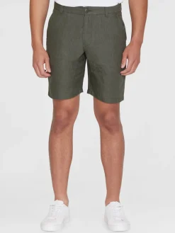 Knowledge Cotton Apparel Chuck Linen Shorts, , 36- Shorts