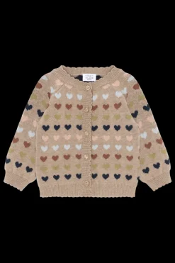 Cilja Winter Heart Cardigan, , 74 cm Børn Cardigans