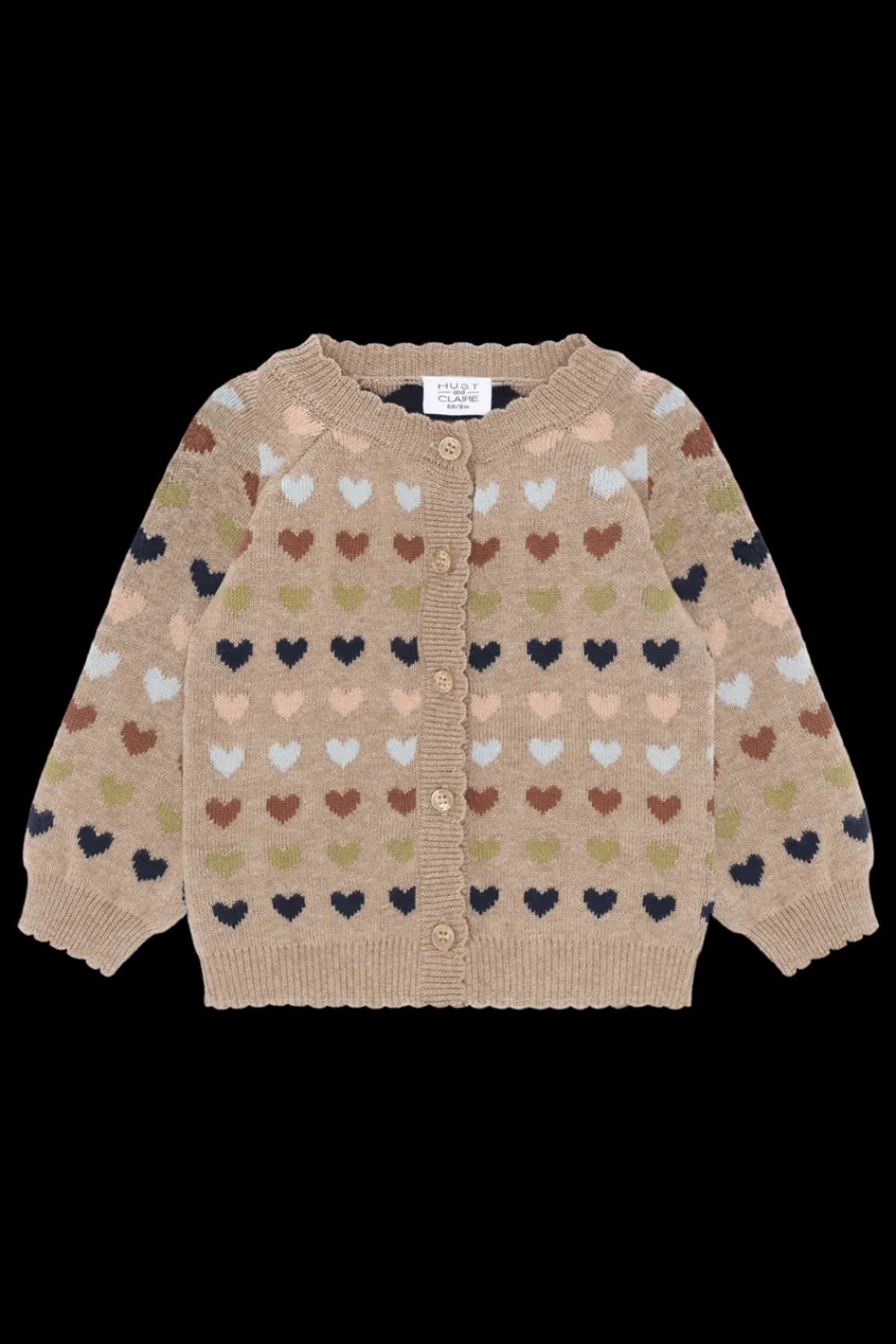 Cilja Winter Heart Cardigan, , 74 cm Børn Cardigans