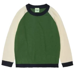 Colour Block Strik Bluse, , 90 cm Børn Bluser