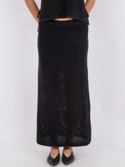 Clearance Como Crochet Knit Nederdel, , 34 Dame Nederdele
