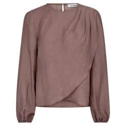 Hot ConnyCC Drape Bluse, , M Dame Bluser & Skjorter