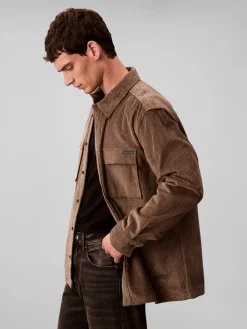 Calvin Klein Jeans Corduroy Pocket Relaxed Overshirt, , L- Overshirts
