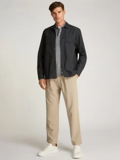 Calvin Klein Cotton Blend Overshirt, , S- Overshirts