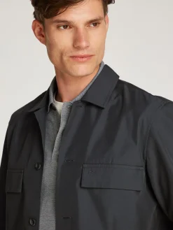 Calvin Klein Cotton Blend Overshirt, , S- Overshirts