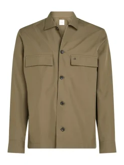 New Cotton Blend Overshirt, , S Overshirts