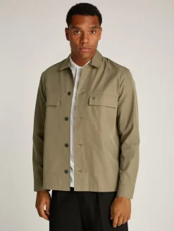New Cotton Blend Overshirt, , S Overshirts