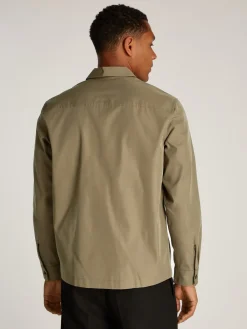 New Cotton Blend Overshirt, , S Overshirts