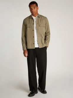 New Cotton Blend Overshirt, , S Overshirts