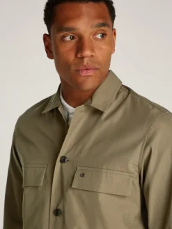 New Cotton Blend Overshirt, , S Overshirts