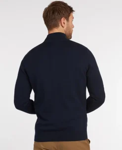 Barbour Cotton Half Zip Striktrøje, , S- Strik