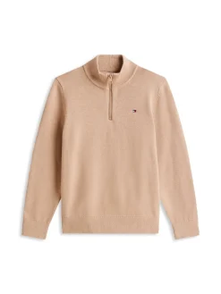 Online Cotton Half Zip Sweater, , 152 cm Børn Strik & Sweatshirts