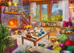 Sale Cozy Cabin Puslespil Børn Spil & Puslespil|Brætspil & Puslespil
