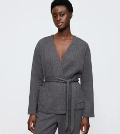 Discount Cozy Comfort Quilted Robe Bluse, , 44 Dame Loungewear
