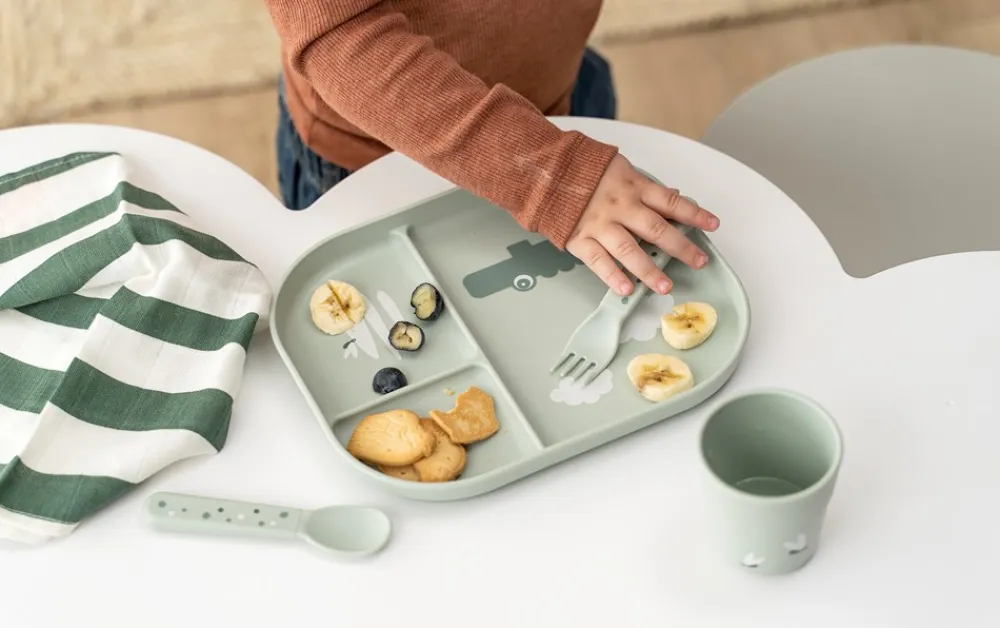 Done by Deer Croco Foodie Inddelt Tallerken,-Børn Børneservice|Tallerkener
