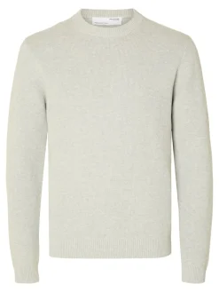 Selected Homme Dane Structure Crew Neck Striktrøje, , L- Strik