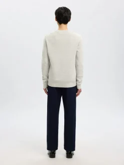 Selected Homme Dane Structure Crew Neck Striktrøje, , L- Strik