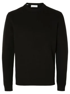 Selected Homme Dane Structure Crew Neck Striktrøje, , XL- Strik