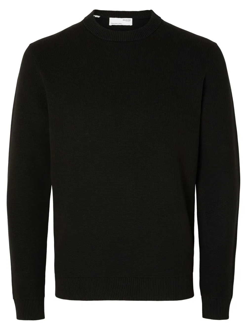 Selected Homme Dane Structure Crew Neck Striktrøje, , XL- Strik