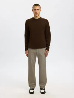 Selected Homme Dane Structure Crew Neck Striktrøje, , M- Strik