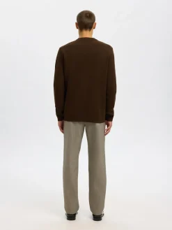 Selected Homme Dane Structure Crew Neck Striktrøje, , M- Strik