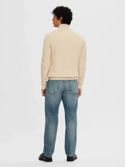 Discount Dane Structure Half Zip Striktrøje, , L Strik