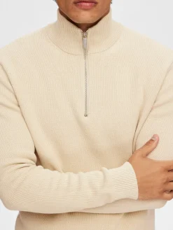 Discount Dane Structure Half Zip Striktrøje, , L Strik