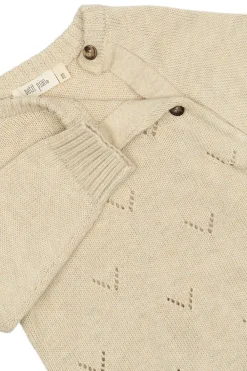 Petit Piao Daqa Fold OverKnit Cardigan, , 80 cm-Børn Cardigans