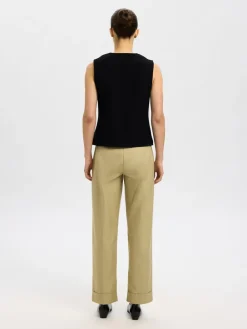 Selected Women Darla Knit Button Vest, , L-Dame Veste
