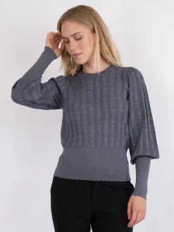 Neo Noir Dary Glitter Strikbluse, , 34-Dame Strik & Sweatshirts