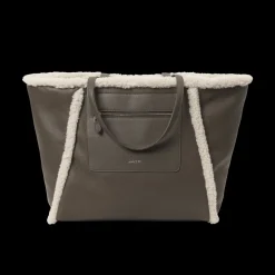 Outlet Day Faux Shearling Tote, Dame Shoppere