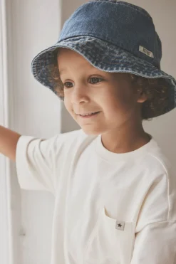 Huttelihut Denim Bøllehat, , 4-6 år-Børn Huer & Hatte