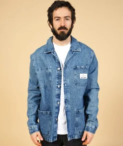 ELSK Denim Overshirt, M- Overshirts