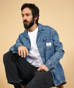 ELSK Denim Overshirt, M- Overshirts