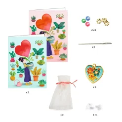 Djeco Dig & Mig Hjerter DIY Kit-Børn Kreativ Leg