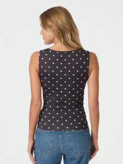 Discount Ditty Jersey Dot Top, , 40 Dame T-Shirts & Toppe