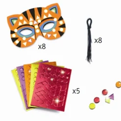 Outlet Diy Jungledyr Masker, Mosaik Børn Kreativ Leg