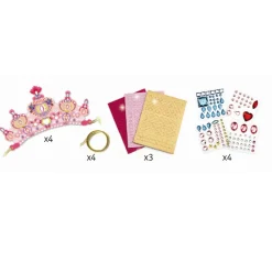 Djeco Diy Prinsesse Diademer, Mosaik-Børn Kreativ Leg