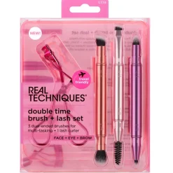 Real Techniques Double Time Brush + Lash Makeupbørstesæt- Makeupbørster|Makeup