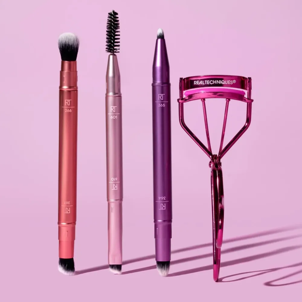 Real Techniques Double Time Brush + Lash Makeupbørstesæt- Makeupbørster|Makeup