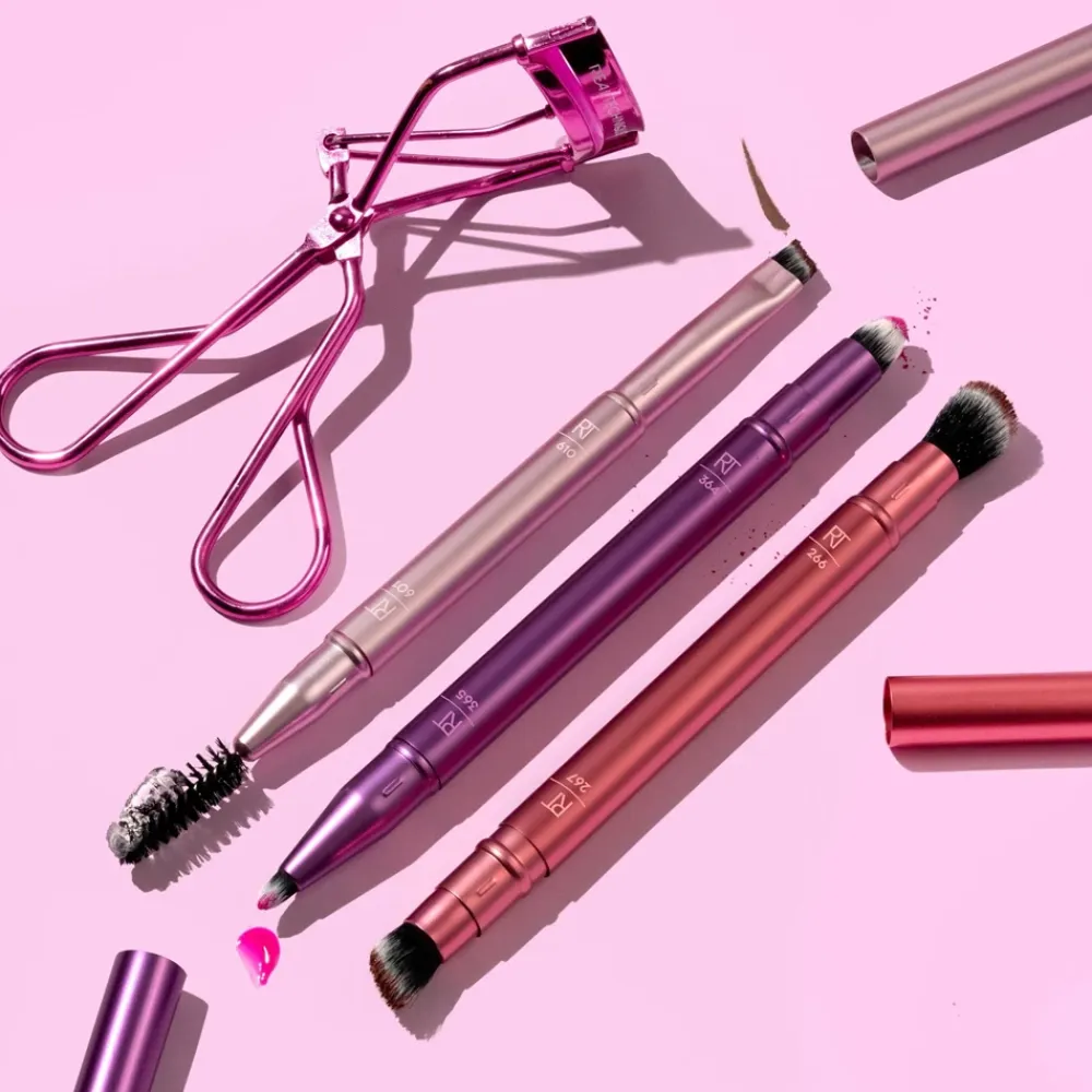 Real Techniques Double Time Brush + Lash Makeupbørstesæt- Makeupbørster|Makeup