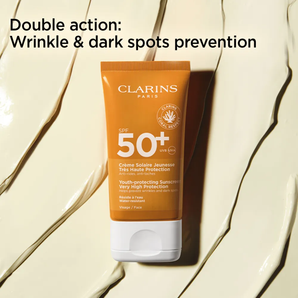 Clarins Dry Touch Sun Care Ansigtscreme, SPF 50, 50 ml- Solbeskyttelse
