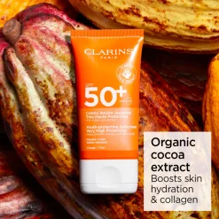 Clarins Dry Touch Sun Care Ansigtscreme, SPF 50, 50 ml- Solbeskyttelse