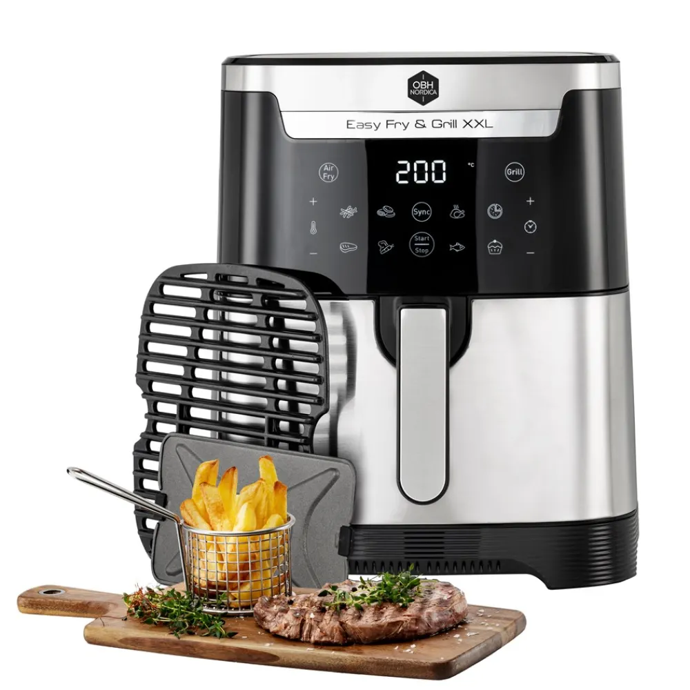OBH Nordica Easy Fry & Grill 2-i-1 Airfryer- Køkkenmaskiner