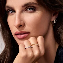 Sif Jakobs Jewellery Ellera Waves Grande Øreringe,-Dame Øreringe