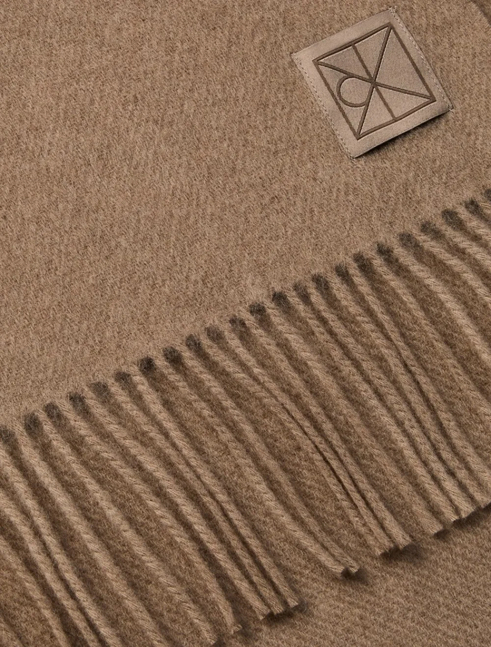 Calvin Klein Emblem Brushed Wool Tørklæde,- Halstørklæder & Handsker